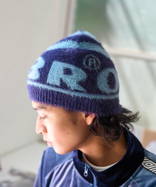 FREAK'S STORE（フリークスストア）の「UMBRO × FREAK'S STORE/アンブロ 別注 モヘアロゴビーニー（ニットキャップ/ビーニー・レディース・ネイビー/ブラウン/ブラック/グレー/ナチュラル・ONE SIZE）」の9枚目の写真