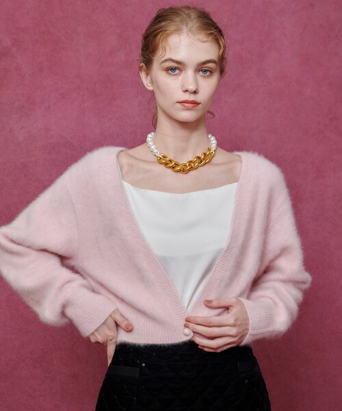 LOULOU WILLOUGHBY ピンクカーディガン LOULOU WILLOUGHBY（ルルウィルビー） カーディガン 「LOULOU