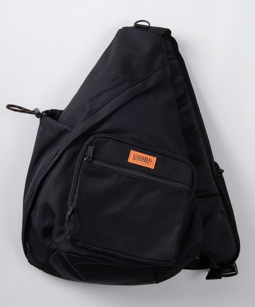 UNIVERSAL OVERALL（ユニバーサルオーバーオール）の「【94】【UNIVERSAL OVERALL/ユニバーサルオーバーオール】ワンポイント Uロゴ ピスネームタグデザイン ワンショルダー ボディワラバッグ/12L（ボディバッグ/ウエストポーチ・メンズ・ブラック/チャコールグレー/ライトグレー/ネイビー・FREE）」の5枚目の写真