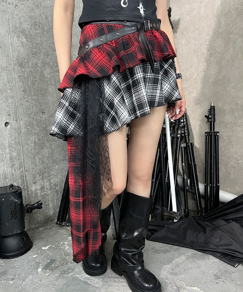 Figments（フィグメンツ）の「パンクレイヤードチェックイレヘムスカート（スカート・レディース・その他1・FREE）」の4枚目の写真