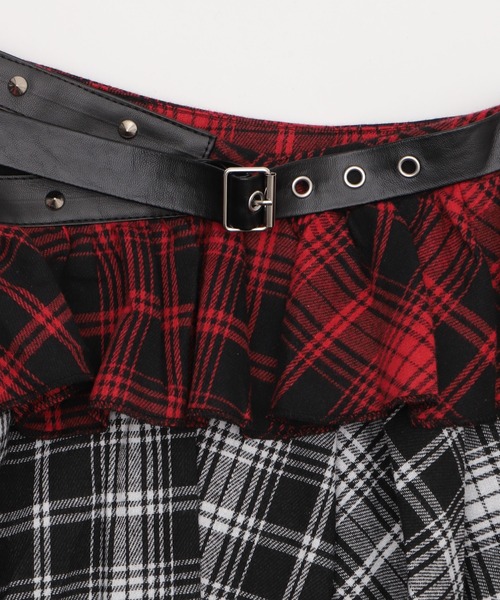 Figments（フィグメンツ）の「パンクレイヤードチェックイレヘムスカート（スカート・レディース・その他1・FREE）」の7枚目の写真