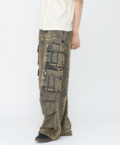3.3 Field Trip (3.3フィールドトリップ)の「3.3 Field Trip/カーゴポケットデニム(デニムパンツ・メンズ・ブラック/ブルー・LARGE/MEDIUM)」の6枚目の写真