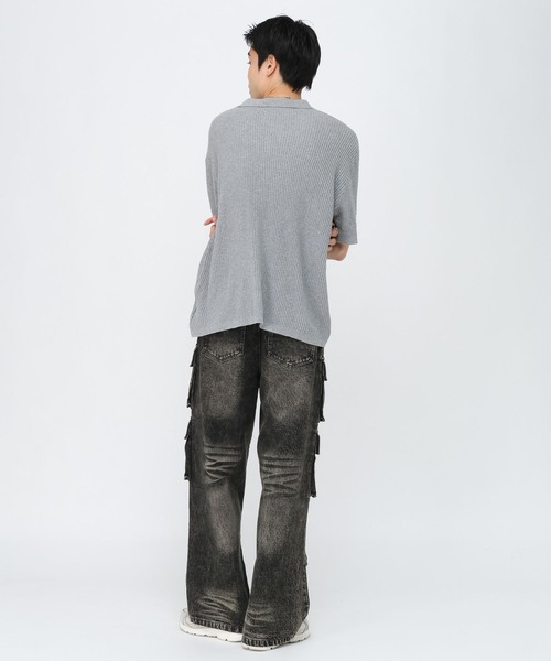 3.3 Field Trip (3.3フィールドトリップ)の「3.3 Field Trip/カーゴポケットデニム(デニムパンツ・メンズ・ブラック/ブルー・LARGE/MEDIUM)」の9枚目の写真