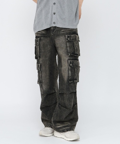 3.3 Field Trip (3.3フィールドトリップ)の「3.3 Field Trip/カーゴポケットデニム(デニムパンツ・メンズ・ブラック/ブルー・LARGE/MEDIUM)」の10枚目の写真