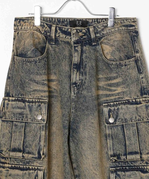 3.3 Field Trip (3.3フィールドトリップ)の「3.3 Field Trip/カーゴポケットデニム(デニムパンツ・メンズ・ブラック/ブルー・LARGE/MEDIUM)」の15枚目の写真