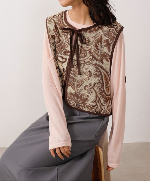 セール】ペイズリー柄ゴブランベスト（ベスト）｜emesuelee