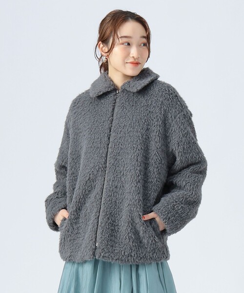 BEAMS HEART（ビームスハート）の「シャギー ドロスト ブルゾン（ブルゾン・レディース・チャコールグレー/ブラウン系その他2・FREE）」の6枚目の写真