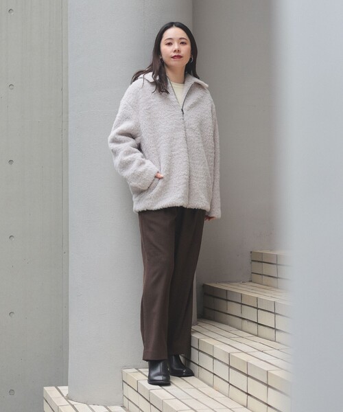 BEAMS HEART（ビームスハート）の「シャギー ドロスト ブルゾン（ブルゾン・レディース・チャコールグレー/ブラウン系その他2・FREE）」の7枚目の写真