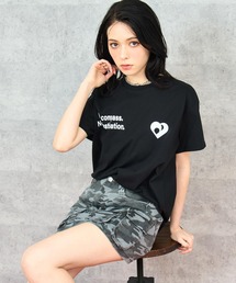ハート メッセージ プリント Tシャツ