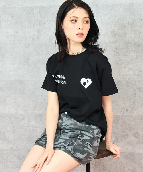 ANAP(アナップ)の「ハート メッセージ プリント Tシャツ(Tシャツ/カットソー・レディース・ホワイト/ピンク/ブラック・FREE)」の7枚目の写真