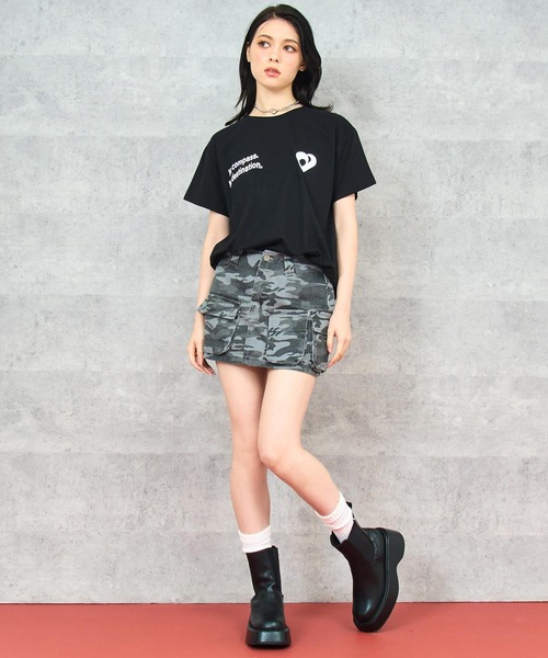 ANAP(アナップ)の「ハート メッセージ プリント Tシャツ(Tシャツ/カットソー・レディース・ホワイト/ピンク/ブラック・FREE)」の9枚目の写真