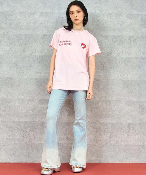 ANAP(アナップ)の「ハート メッセージ プリント Tシャツ(Tシャツ/カットソー・レディース・ホワイト/ピンク/ブラック・FREE)」の11枚目の写真