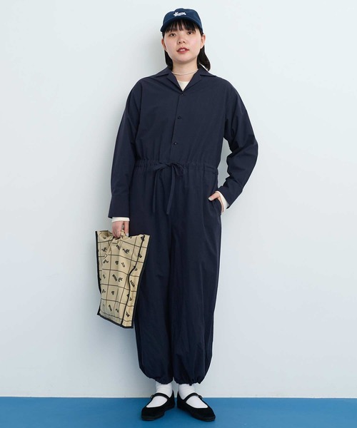 I am I in fact...（アイアムアイインファクト）の「●COTTON DYED POPLIN オールインワン（つなぎ/オールインワン・レディース・ネイビー/ピンク/ベージュ・FREE）」の21枚目の写真