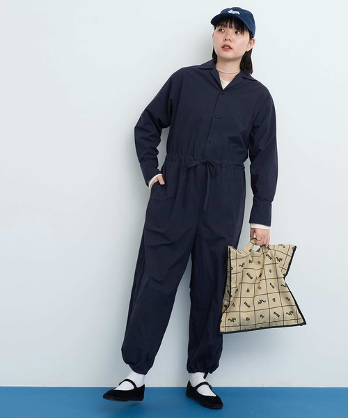 I am I in fact...（アイアムアイインファクト）の「●COTTON DYED POPLIN オールインワン（つなぎ/オールインワン・レディース・ネイビー/ピンク/ベージュ・FREE）」の22枚目の写真