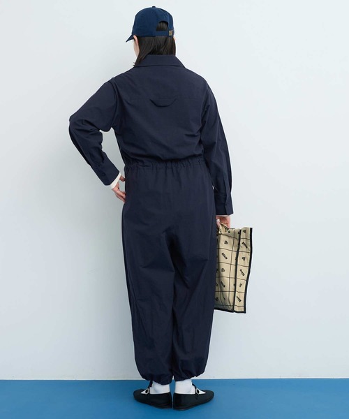 I am I in fact...（アイアムアイインファクト）の「●COTTON DYED POPLIN オールインワン（つなぎ/オールインワン・レディース・ネイビー/ピンク/ベージュ・FREE）」の6枚目の写真