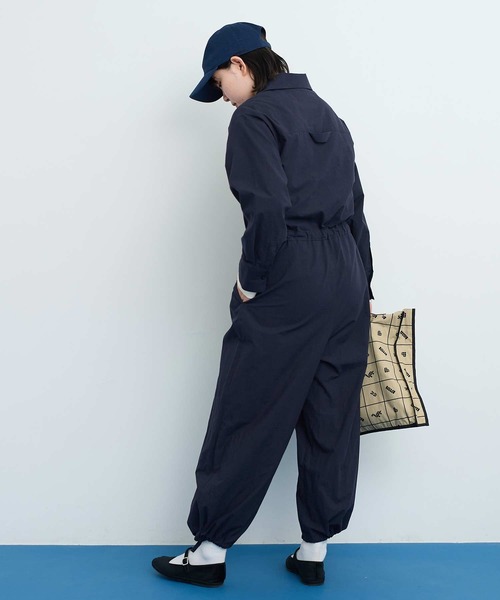I am I in fact...（アイアムアイインファクト）の「●COTTON DYED POPLIN オールインワン（つなぎ/オールインワン・レディース・ネイビー/ピンク/ベージュ・FREE）」の5枚目の写真