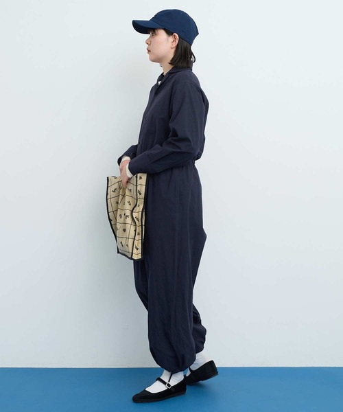 I am I in fact...（アイアムアイインファクト）の「●COTTON DYED POPLIN オールインワン（つなぎ/オールインワン・レディース・ネイビー/ピンク/ベージュ・FREE）」の7枚目の写真