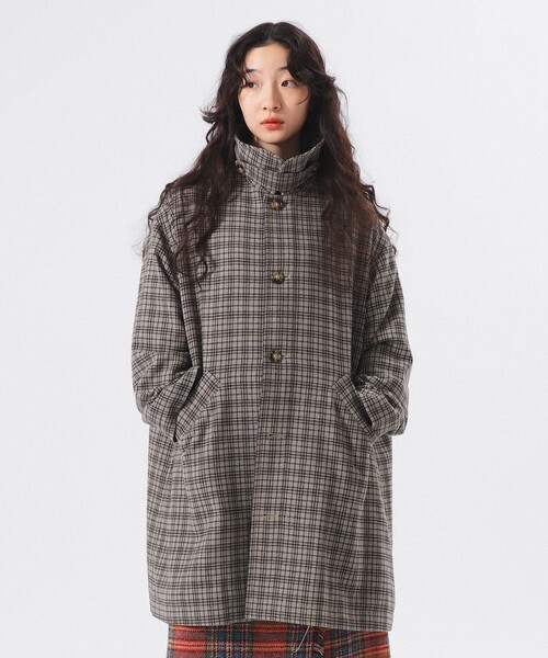 お値下げBEAMS BOY ダッフルコートブラック系 チェック柄 ガンクラブ チェック コート（その他アウター）｜BEAMS BOY