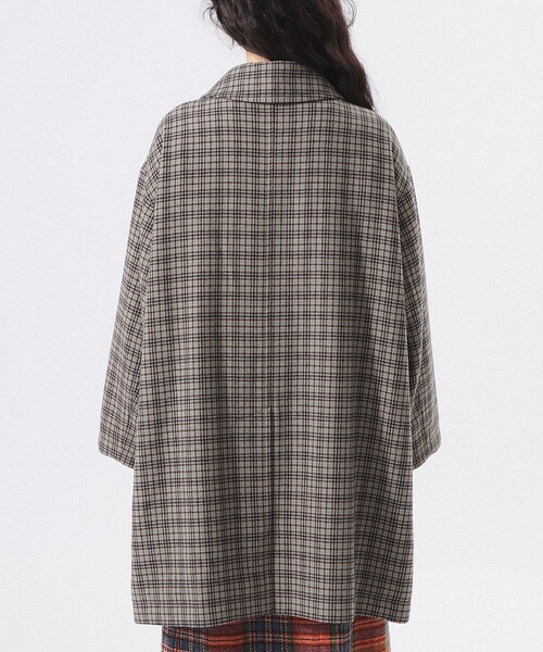 BEAMS BOY（ビームスボーイ）の「ガンクラブ チェック コート（ステンカラーコート・レディース・ベージュ/ネイビー・1/2）」の15枚目の写真