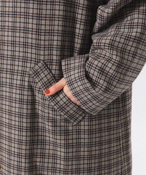 BEAMS BOY（ビームスボーイ）の「ガンクラブ チェック コート（ステンカラーコート・レディース・ベージュ/ネイビー・1/2）」の18枚目の写真