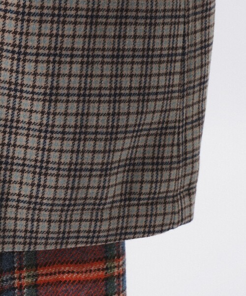 ぽこてけ】beamsf ラグランコート38ガンクラブチェック BEAMS F