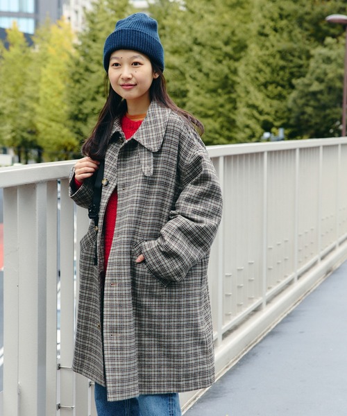 ビームスボーイ　シャンブレーツイールフーデッドコート ベージュ　美品 BEAMS BOY（ビームスボーイ）の「BEAMS BOY / シャンブレー ツイル