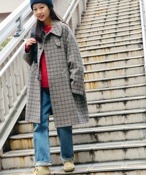 セール】【2/5再値下げ】ガンクラブ チェック コート（ステンカラー