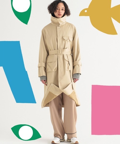 セール】many pockets trench coat（トレンチコート）｜soduk