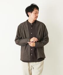 MEN'S MELROSE（メンズメルローズ）の「バランサーキュラー/ツイル | ボタンレスカーディガン（カーディガン/ボレロ）」