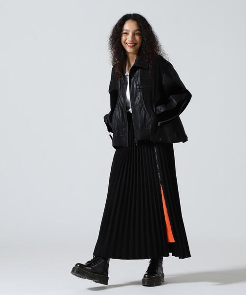 AULA AILA（アウラアイラ）の「AULA AILA/アウラアイラ/BALLOON HEM BLOUSON/バルーンヘムブルゾン（ブルゾン・レディース・ブラック/ホワイト系2・0）」の10枚目の写真