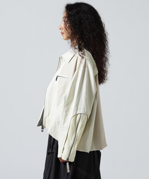 AULA AILA（アウラアイラ）の「AULA AILA/アウラアイラ/BALLOON HEM BLOUSON/バルーンヘムブルゾン（ブルゾン・レディース・ブラック/ホワイト系2・0）」の16枚目の写真