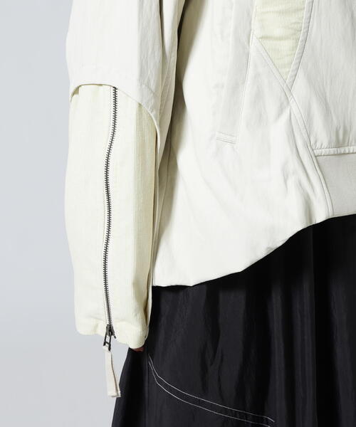 AULA AILA（アウラアイラ）の「AULA AILA/アウラアイラ/BALLOON HEM BLOUSON/バルーンヘムブルゾン（ブルゾン・レディース・ブラック/ホワイト系2・0）」の14枚目の写真