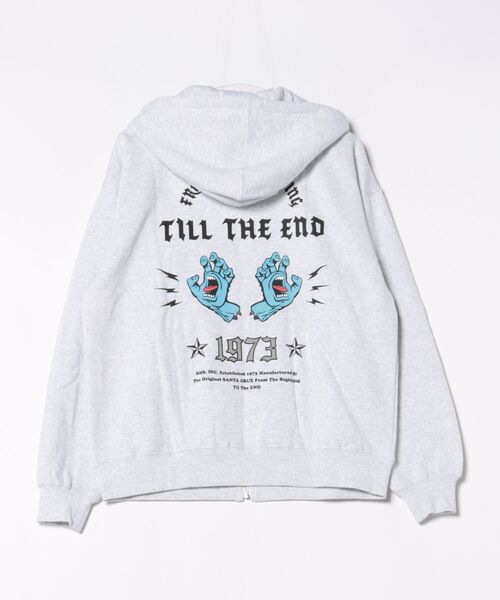 SANTA CRUZ（サンタクルーズ）の「【限定】SANTACRUZ/サンタクルーズ フルジップパーカー バックプリント 502254301（パーカー・メンズ・ライトブラック/シルバーグレー・M/L/XL）」の11枚目の写真