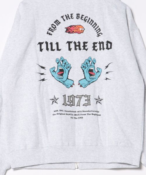 SANTA CRUZ（サンタクルーズ）の「【限定】SANTACRUZ/サンタクルーズ フルジップパーカー バックプリント 502254301（パーカー・メンズ・ライトブラック/シルバーグレー・M/L/XL）」の12枚目の写真