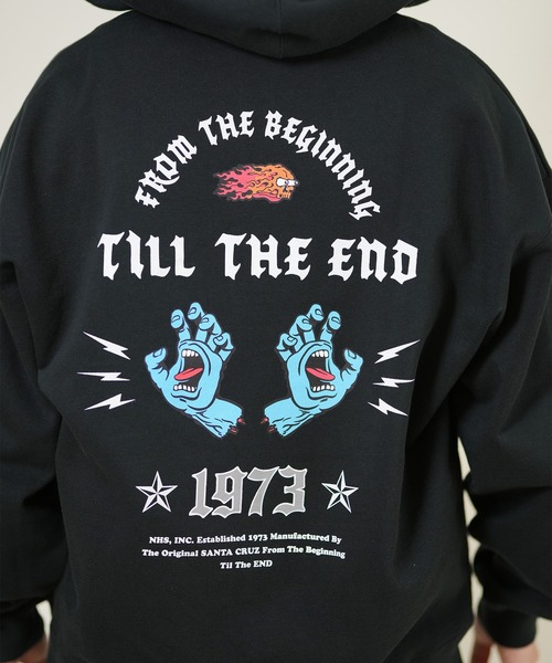 SANTA CRUZ（サンタクルーズ）の「【限定】SANTACRUZ/サンタクルーズ フルジップパーカー バックプリント 502254301（パーカー・メンズ・ライトブラック/シルバーグレー・M/L/XL）」の10枚目の写真