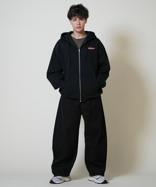 SANTA CRUZ（サンタクルーズ）の「【限定】SANTACRUZ/サンタクルーズ フルジップパーカー バックプリント 502254301（パーカー・メンズ・ライトブラック/シルバーグレー・M/L/XL）」の6枚目の写真