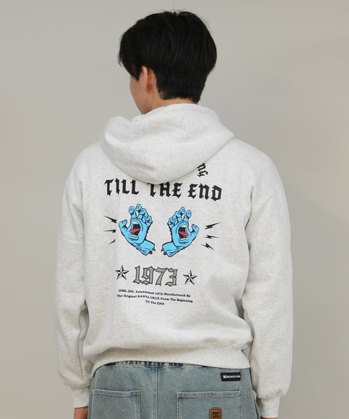 SANTA CRUZ（サンタクルーズ）の「【限定】SANTACRUZ/サンタクルーズ フルジップパーカー バックプリント 502254301（パーカー・メンズ・ライトブラック/シルバーグレー・M/L/XL）」の15枚目の写真