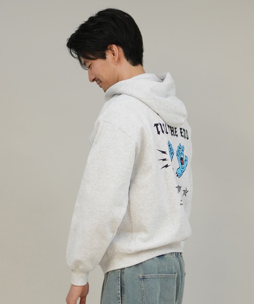 SANTA CRUZ（サンタクルーズ）の「【限定】SANTACRUZ/サンタクルーズ フルジップパーカー バックプリント 502254301（パーカー・メンズ・ライトブラック/シルバーグレー・M/L/XL）」の16枚目の写真