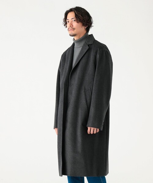 JeanPaulGAULTIER ピン刺繡 チェスターコート Mサイズ ブラック カシミヤチェスターコート【LUIGI COLOMBO】 (7321R244-91) | HILTON