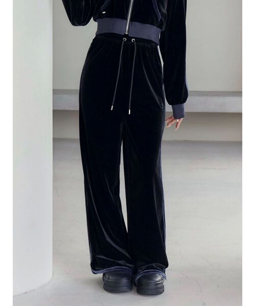 EATME（イートミー）の「【SETUP着用可】バイカラーベロアラインパンツ（その他パンツ・レディース・ピンク/グレー/ブラック・FREE）」の2枚目の写真