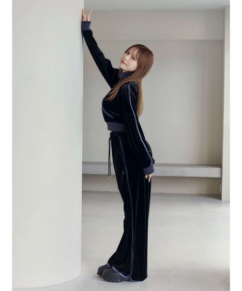 EATME（イートミー）の「【SETUP着用可】バイカラーベロアラインパンツ（その他パンツ・レディース・ピンク/グレー/ブラック・FREE）」の5枚目の写真