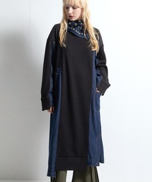 AULA AILA | デニムコンビネーションワンピース(ワンピース)