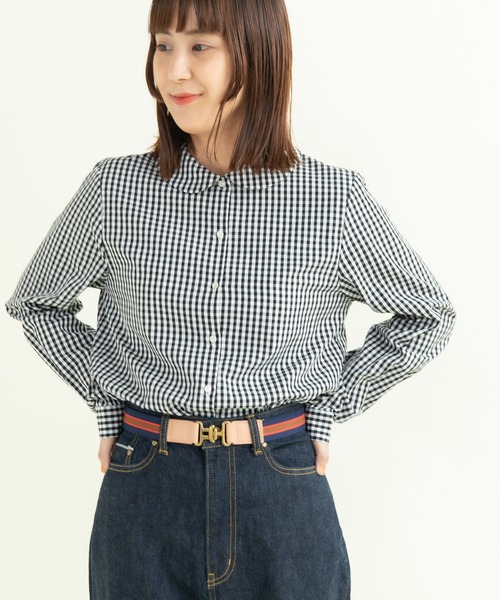 CHILD WOMAN（チャイルドウーマン）の「真鍮バックル 牛革×ゴムベルト（ベルト・レディース・ネイビー/ブラウン・FREE）」の14枚目の写真