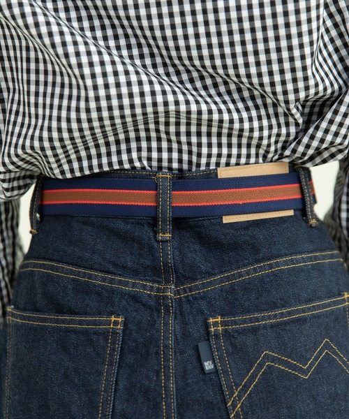 CHILD WOMAN（チャイルドウーマン）の「真鍮バックル 牛革×ゴムベルト（ベルト・レディース・ネイビー/ブラウン・FREE）」の13枚目の写真