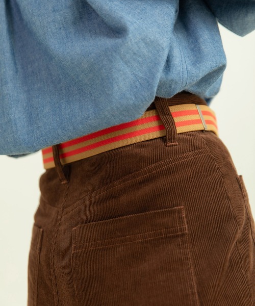 CHILD WOMAN（チャイルドウーマン）の「真鍮バックル 牛革×ゴムベルト（ベルト・レディース・ネイビー/ブラウン・FREE）」の7枚目の写真