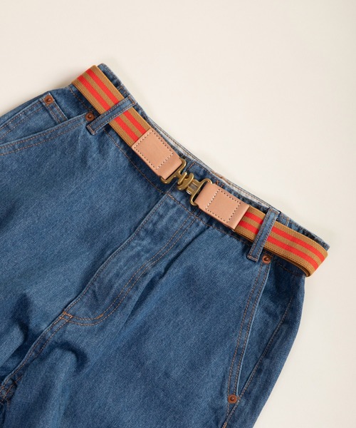 CHILD WOMAN（チャイルドウーマン）の「真鍮バックル 牛革×ゴムベルト（ベルト・レディース・ネイビー/ブラウン・FREE）」の10枚目の写真