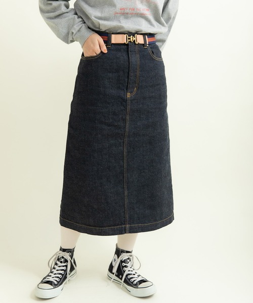 CHILD WOMAN（チャイルドウーマン）の「真鍮バックル 牛革×ゴムベルト（ベルト・レディース・ネイビー/ブラウン・FREE）」の3枚目の写真