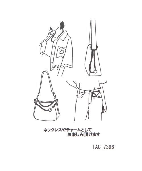 LEPSIM(レプシィム)の「2WAYロングネックレスチャーム 581694(ネックレス・レディース・レッド/シルバー/アイボリー・ONE SIZE)」の6枚目の写真