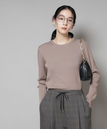 NANO universe（ナノユニバース）の「CICA&UVカット加工クルーネックリブニット（ニット/セーター）」