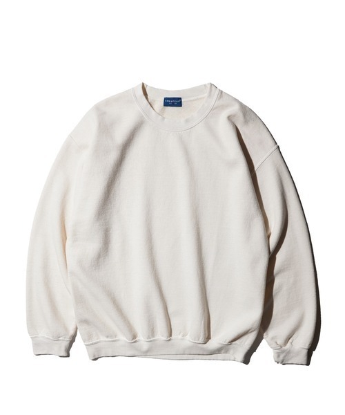 TOWNCRAFT(タウンクラフト)の「TOWN CRAFT タウンクラフト / 90S PIGMENT CREW SWEAT ピグメント加工(スウェット・メンズ・オリーブ/ネイビー/パープル/ピンク/ブラック/ライトブルー/グレー/ターコイズブルー/ブルーグレー/エメラルド/ダークブラウン/インディゴブルー/ダークネイビー/ナチュラル・X-LARGE/LARGE/MEDIUM/XX-LARGE)」の5枚目の写真